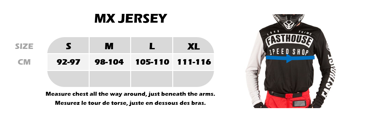 Jersey Sizing Chart